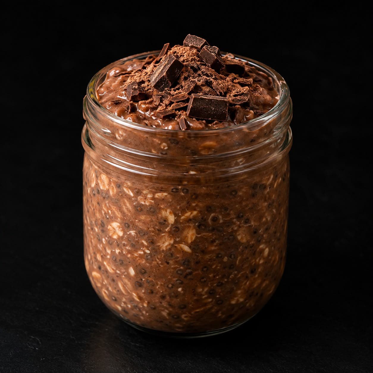 Overnight Oats de Chocolate (5 min + geladeira)