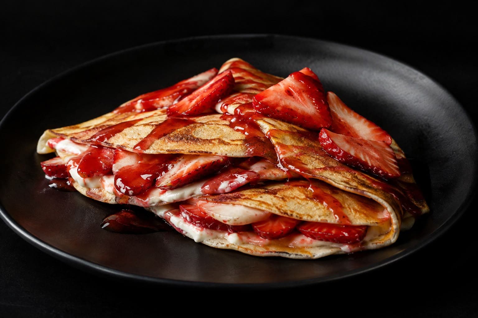 Panqueca de Morango (10 min, rende 4)