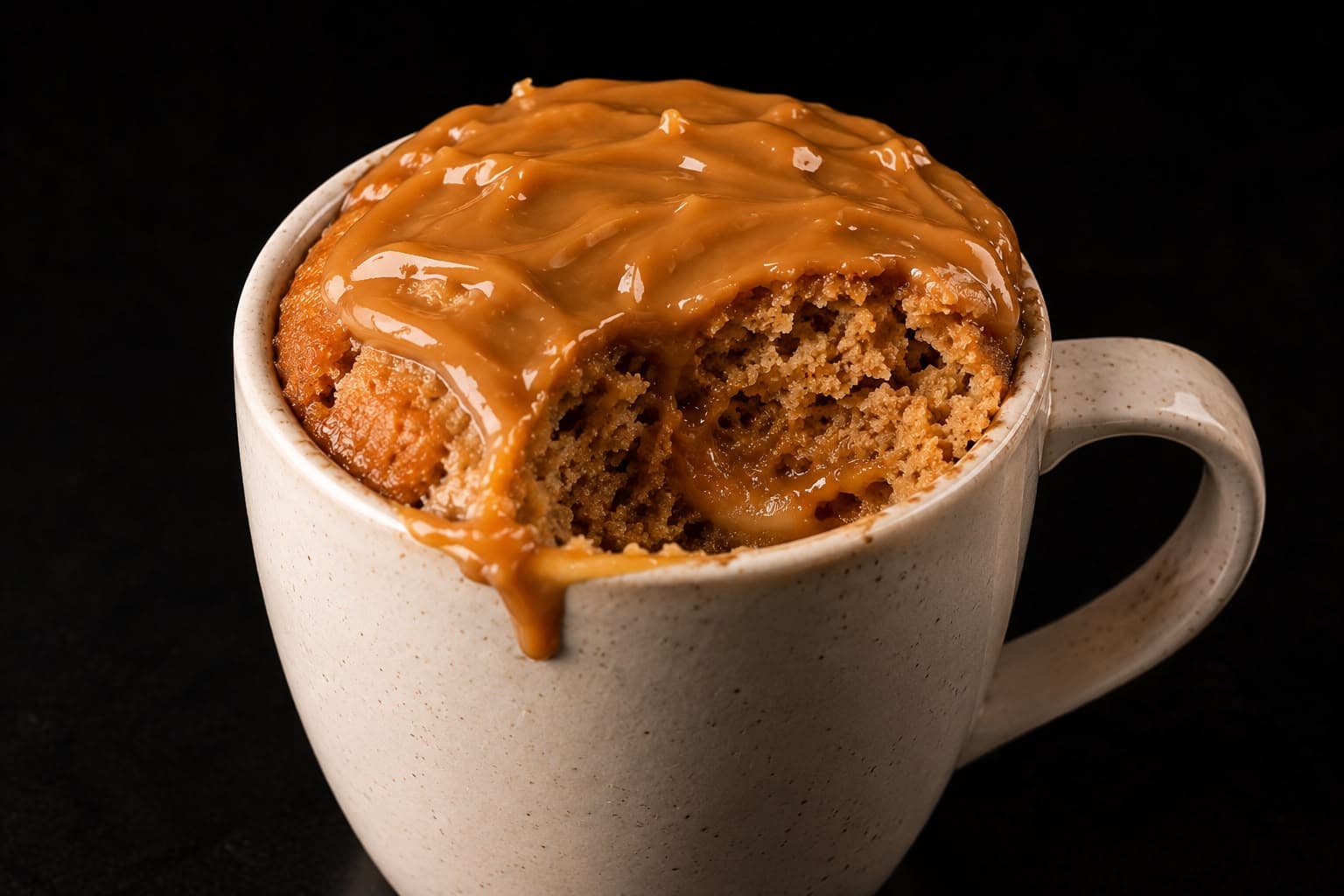 Bolo de Caneca de Doce de Leite (5 min)