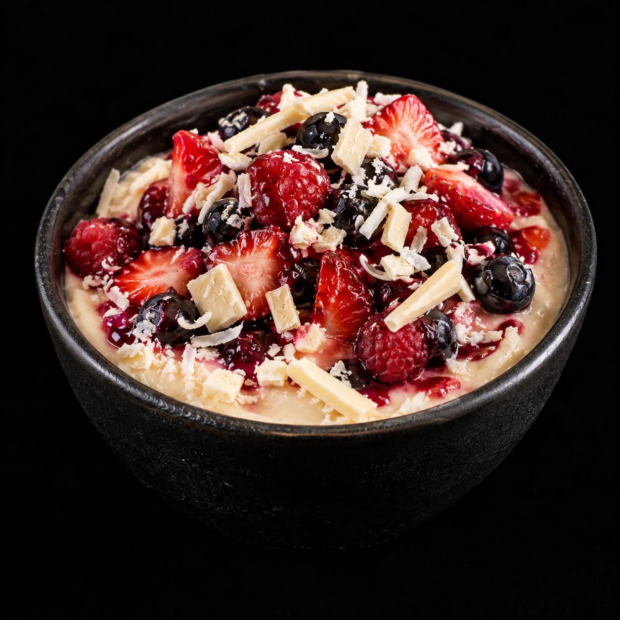 Bowl de Chocolate Branco com Frutas Vermelhas (5 min)