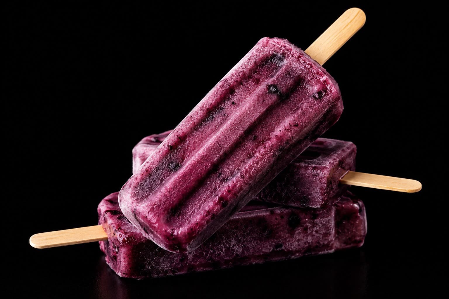 Picolé de Blueberry (5 min + congelador)